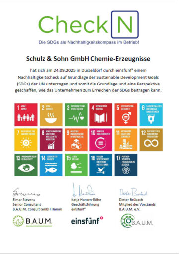 CheckN-Zertifikat für Nachhaltigkeitsanalyse und Wesentlichkeitsbewertung im Unternehmen