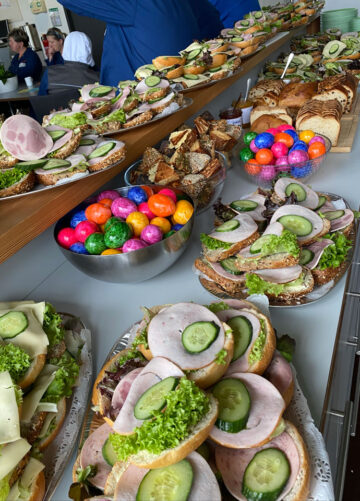 A delicious Easter buffet organised by our sustainability team